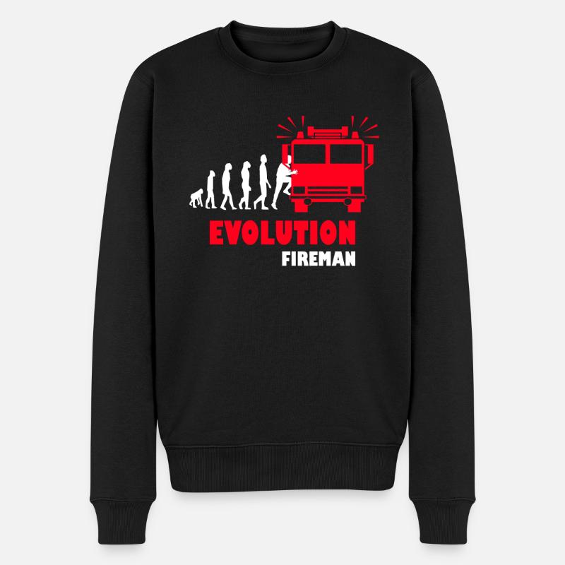 Pompiers Fireman Evolution - Pull Premium bio Homme - noir
