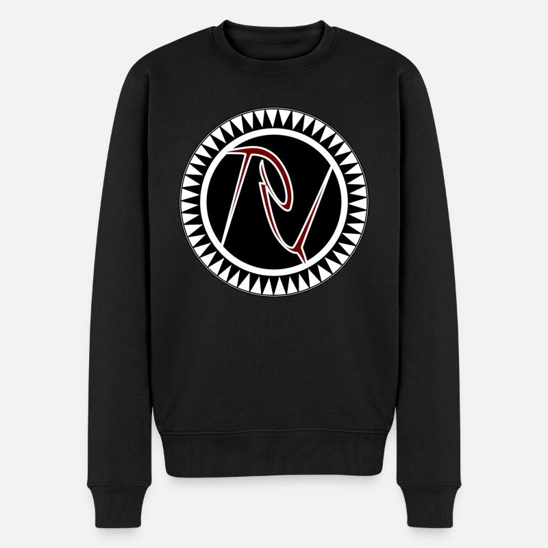 Sonnenkranz Tattoo mit Graffiti Schrift - Männer Premium Bio Pullover - Schwarz