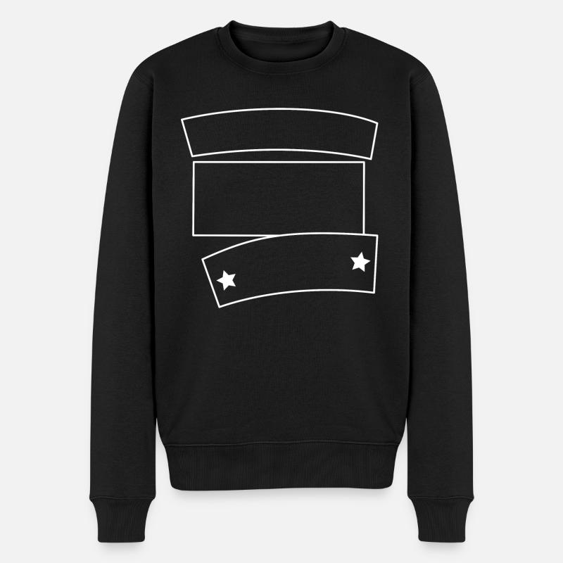 Emblem - Männer Premium Bio Pullover - Schwarz