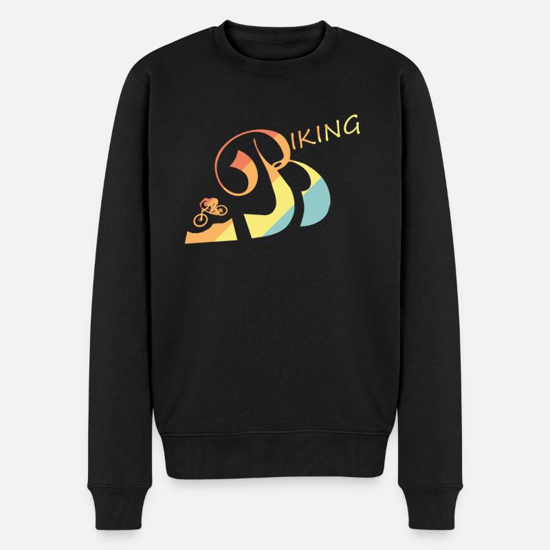 Biking - Männer Premium Bio Pullover - Schwarz