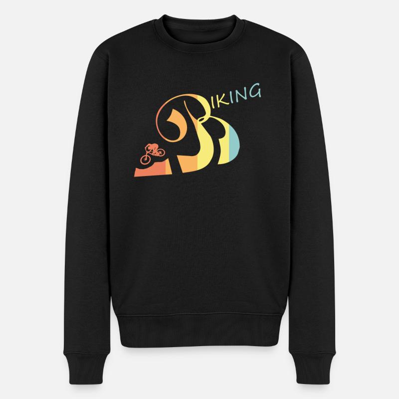 Biking - Männer Premium Bio Pullover - Schwarz