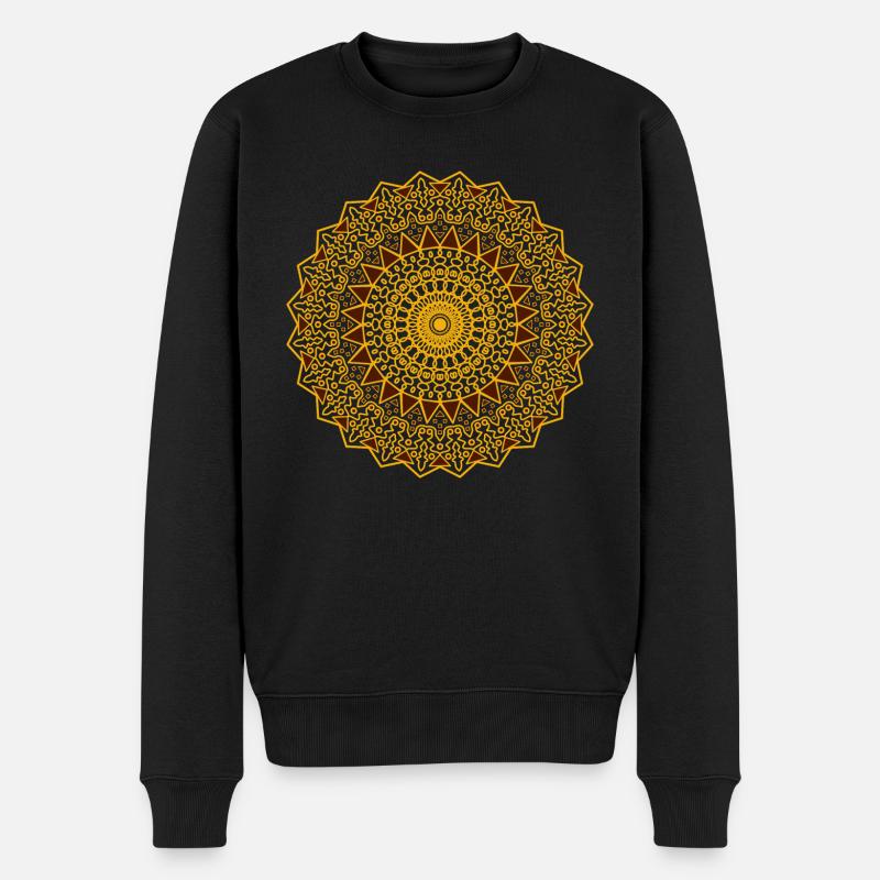 Mandala Mantra Hinduismus Buddhismus - Männer Premium Bio Pullover - Schwarz