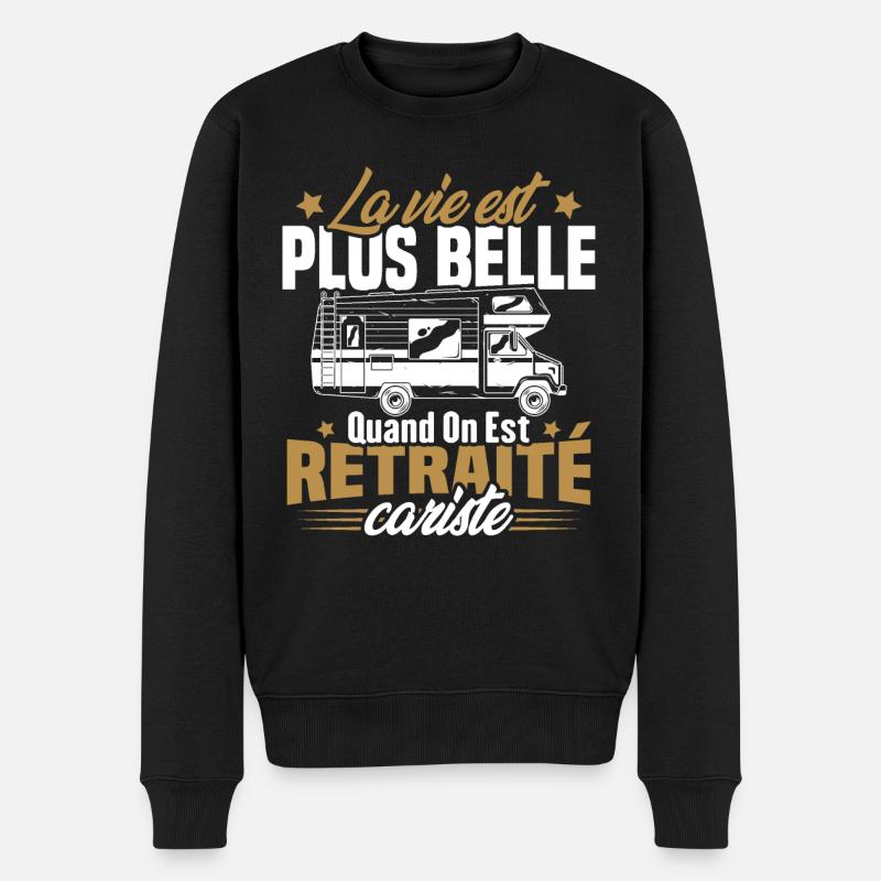 Retraité et camping-cariste - Pull Premium bio Homme - noir