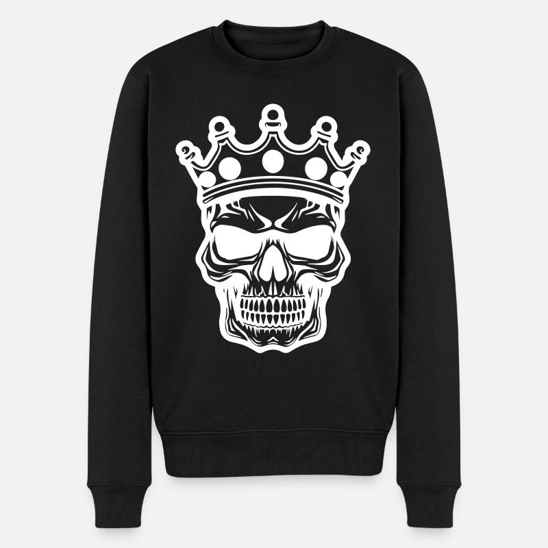 Crâne de roi - Pull Premium bio Homme - noir