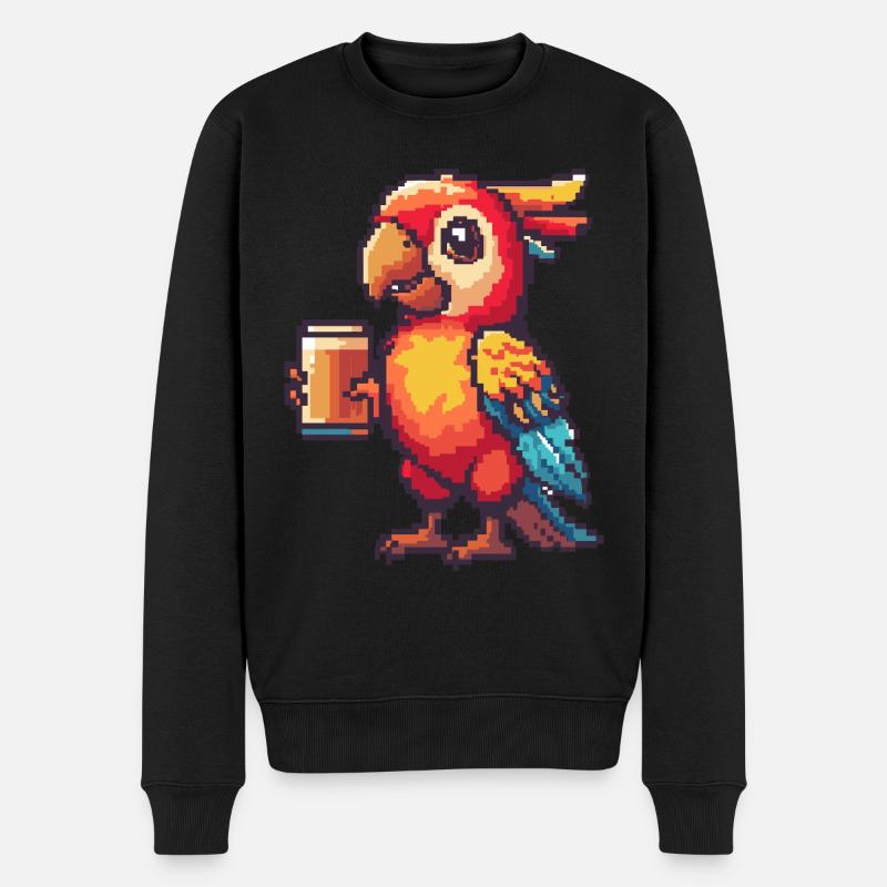 Bière Papagai Pixel - Pull Premium bio Homme - noir