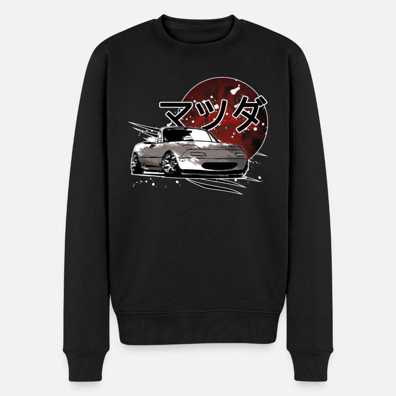 Car Mx5 Miata Japanische Schrift - Männer Premium Bio Pullover - Schwarz