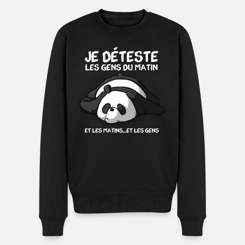 Panda misanthrope - Pull Premium bio Homme - noir