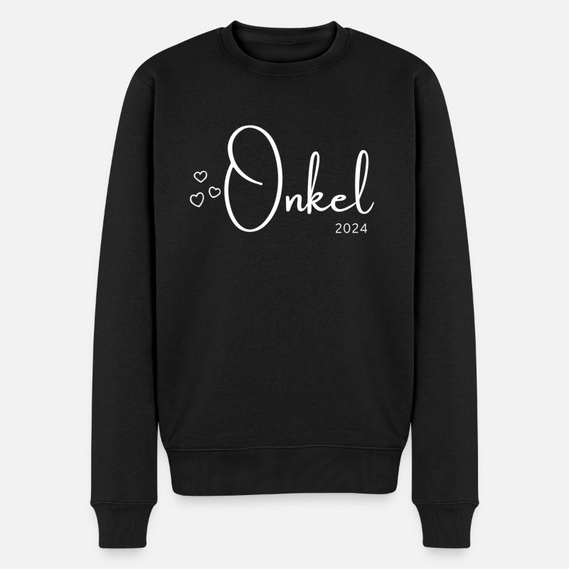 Onkel 2024 - Männer Premium Bio Pullover - Schwarz