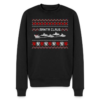 Ugly Christmas Manta Claus Médium - Pull Premium bio Homme - noir - Devant - Nico (187cm)