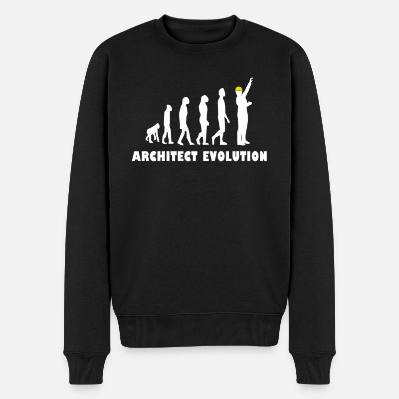 Architekt Evolution - Männer Premium Bio Pullover - Schwarz