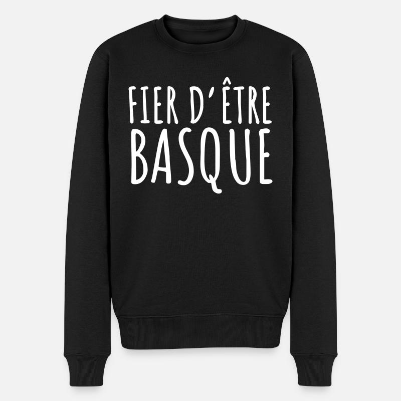 Basque la fierté du Pays basque - Pull Premium bio Homme - noir