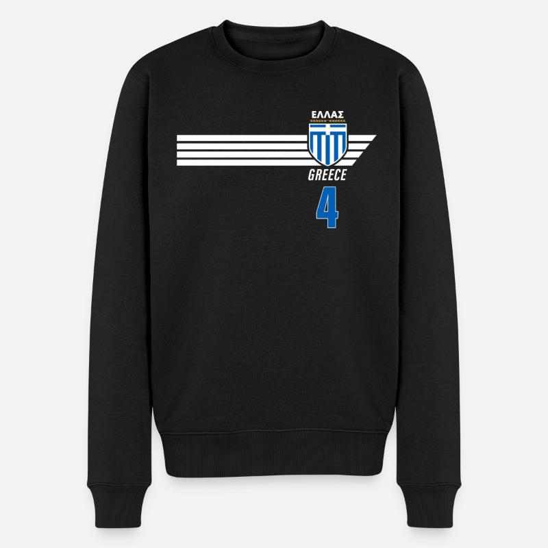 Grèce Hellas Grèce Football grec - Pull Premium bio Homme - noir
