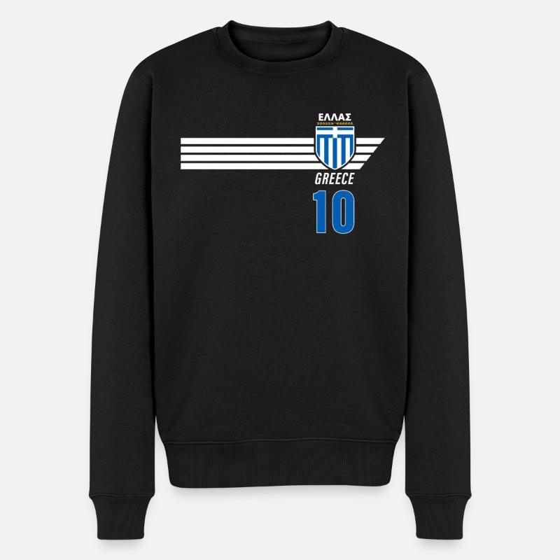 Grèce Hellas Grèce Football grec - Pull Premium bio Homme - noir