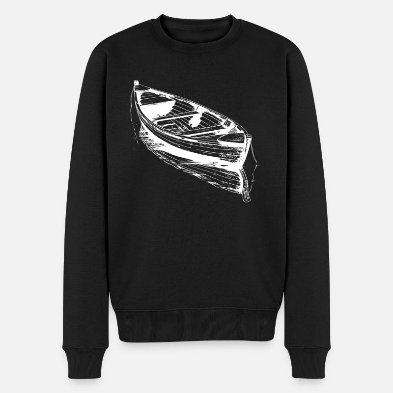 Boot - Männer Premium Bio Pullover - Schwarz