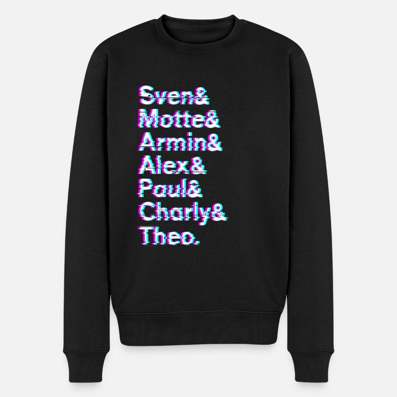Techno Aesthetic Goth Rave 90er DJ Festival - Männer Premium Bio Pullover - Schwarz