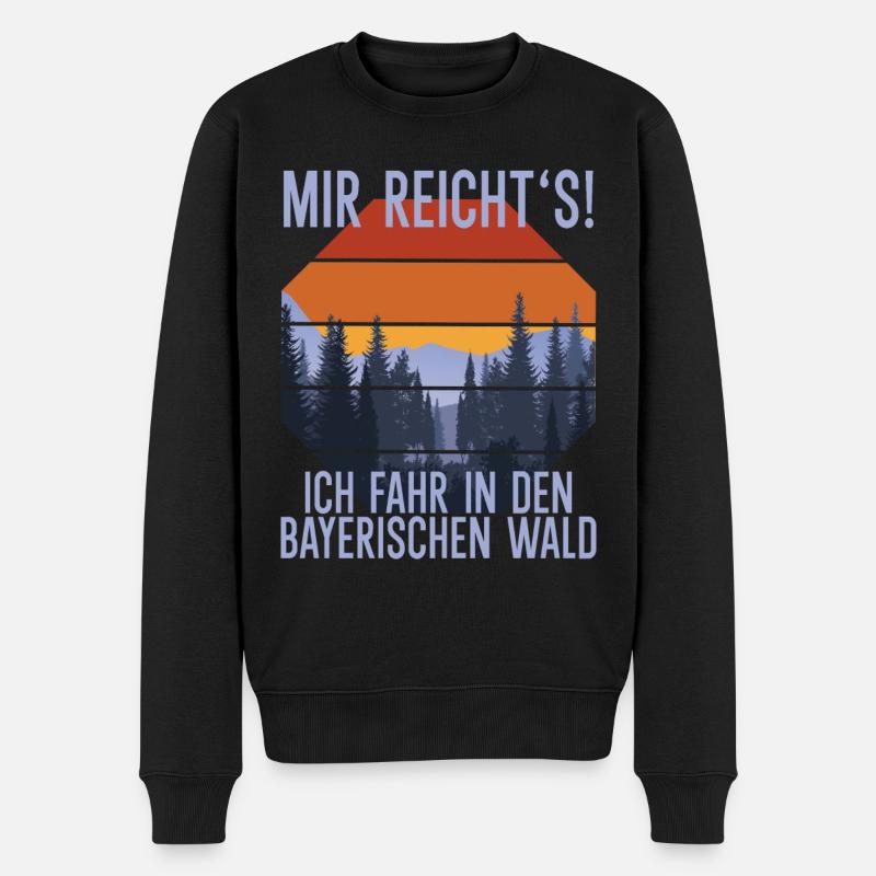 Bayerischer Wald Souvenir - Männer Premium Bio Pullover - Schwarz