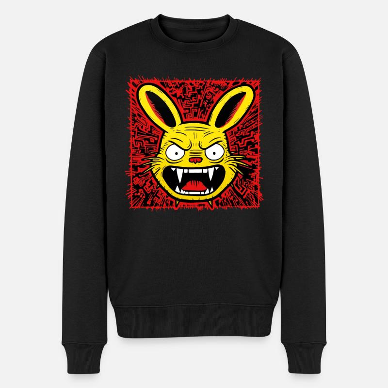 Lapin en colère - Pull Premium bio Homme - noir