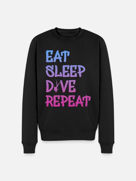 dive, diver, scuba diving, tauchen - Männer Premium Bio Pullover - Schwarz