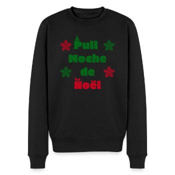 Pull Moche de Noël - Design - Pull Premium bio Homme - noir - Devant - Nico (187cm)
