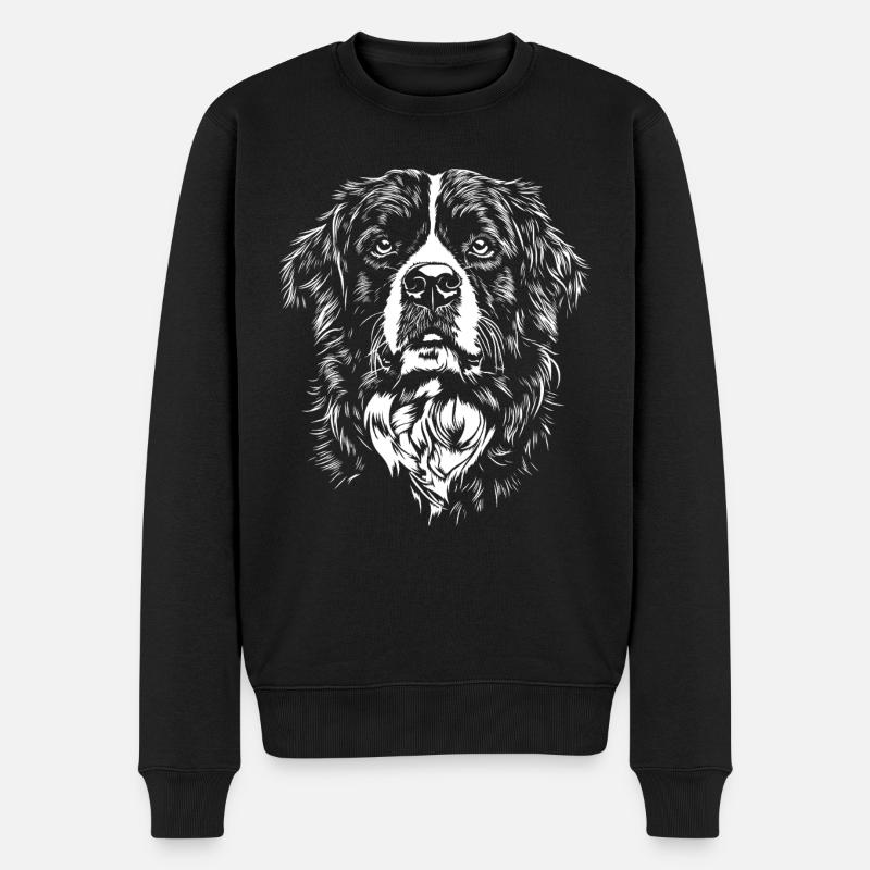 Berner Sennenhund Portrait Hunde Hund - Männer Premium Bio Pullover - Schwarz