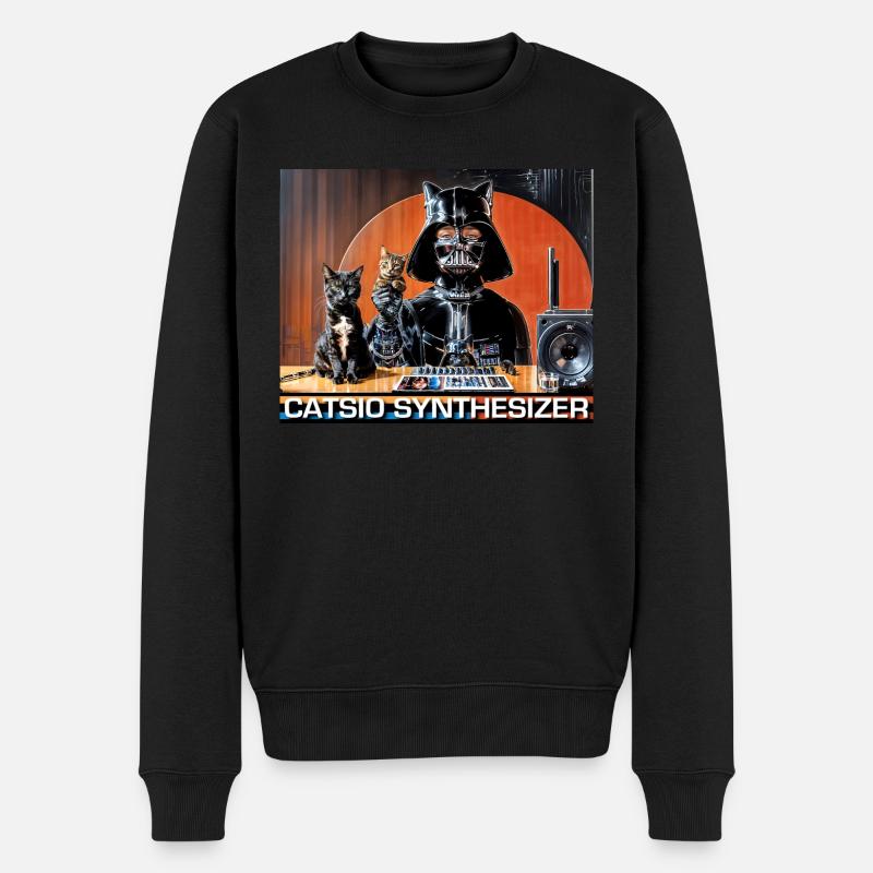 Catsio Synthesizer - Männer Premium Bio Pullover - Schwarz