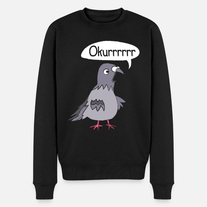 Lustiges Tauben Vogel Taubenzucht - Männer Premium Bio Pullover - Schwarz