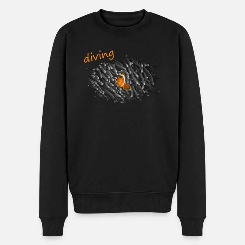 diving tauchen - Männer Premium Bio Pullover - Schwarz