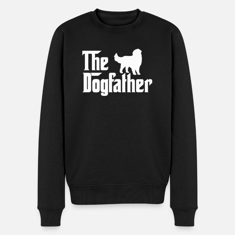 Der Hundevater - Männer Premium Bio Pullover - Schwarz