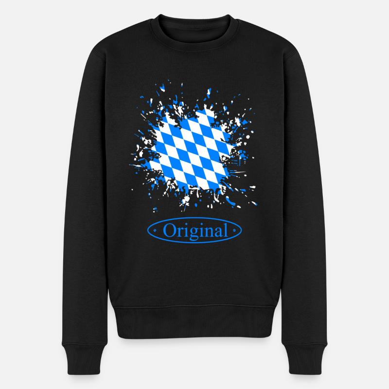 Bavarian Original - Männer Premium Bio Pullover - Schwarz
