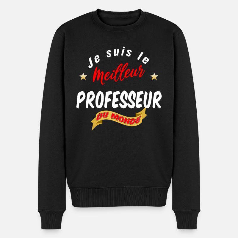 Bester Lehrer - Männer Premium Bio Pullover - Schwarz