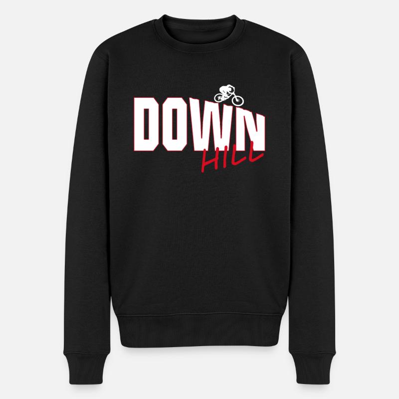 Downhill biking - Männer Premium Bio Pullover - Schwarz