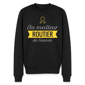 Elu meilleur routier de l'année - Pull Premium bio Homme - noir - Devant - Nico (187cm)