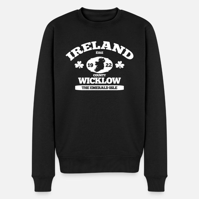 Wicklow, Irland. Klassisches irisches Design - Männer Premium Bio Pullover - Schwarz