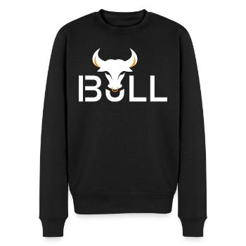 Bull Market - Men's Premium Organic Jumper - black - Front - Nico (187cm)