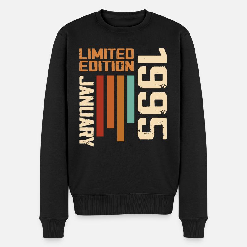 Januar 1995 - 1995 Januar Geburtstagsgeschenk - Männer Premium Bio Pullover - Schwarz