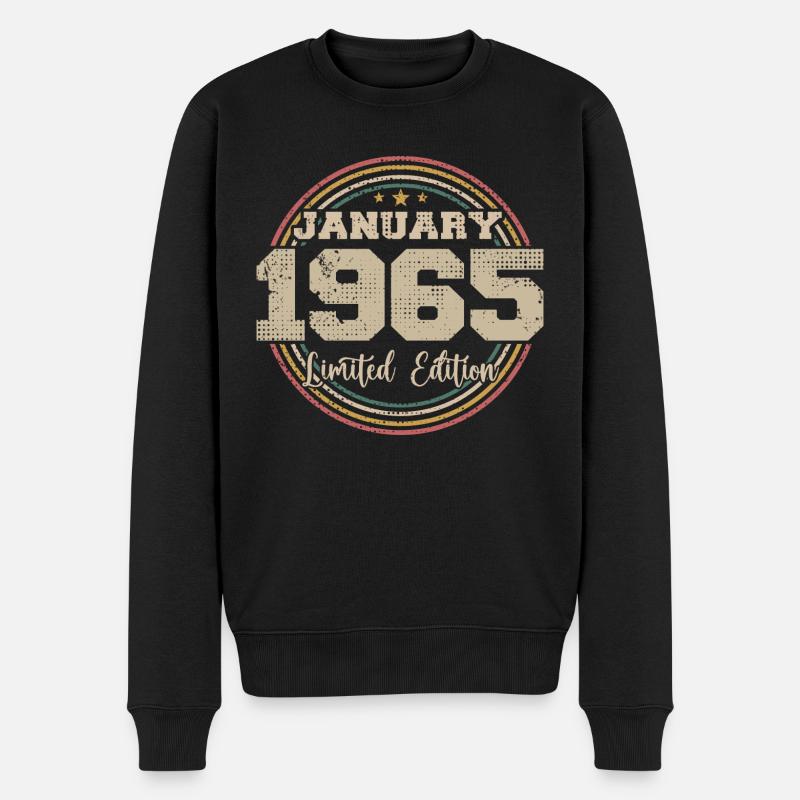 Die Legenden wurden im Januar 1965 geboren - Männer Premium Bio Pullover - Schwarz