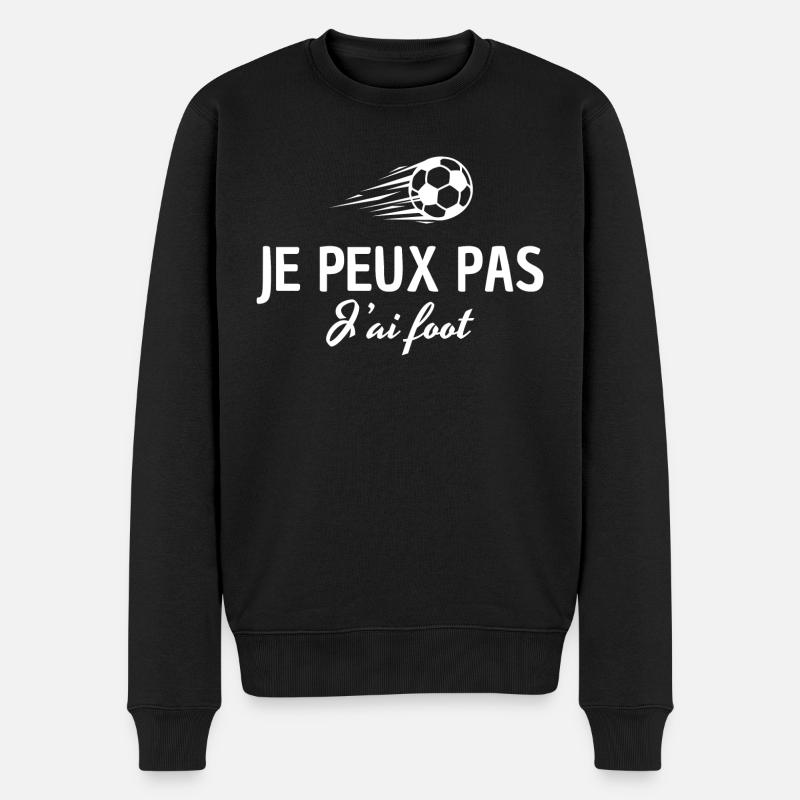 je peux pas j'ai foot - Pull Premium bio Homme - noir
