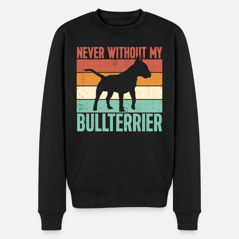 Jamais sans mon Bull Terrier - Pull Premium bio Homme - noir