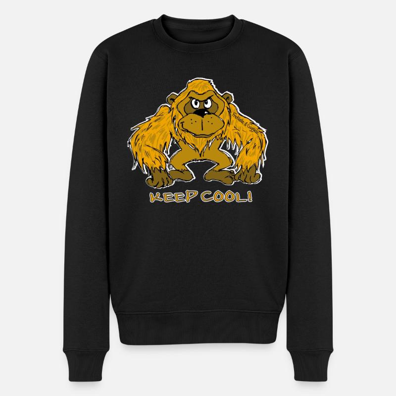 KEEP COOL! - Männer Premium Bio Pullover - Schwarz