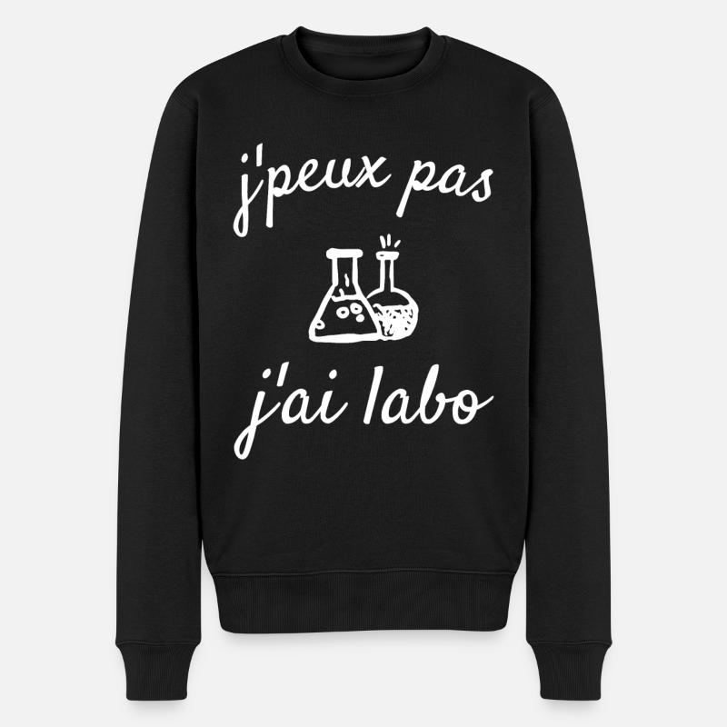 J'peux pas j'ai labo (blanc) - Pull Premium bio Homme - noir