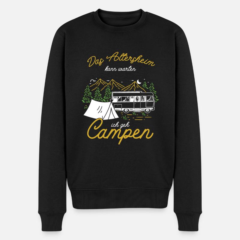 Camper Rente Wohnmobil - Männer Premium Bio Pullover - Schwarz