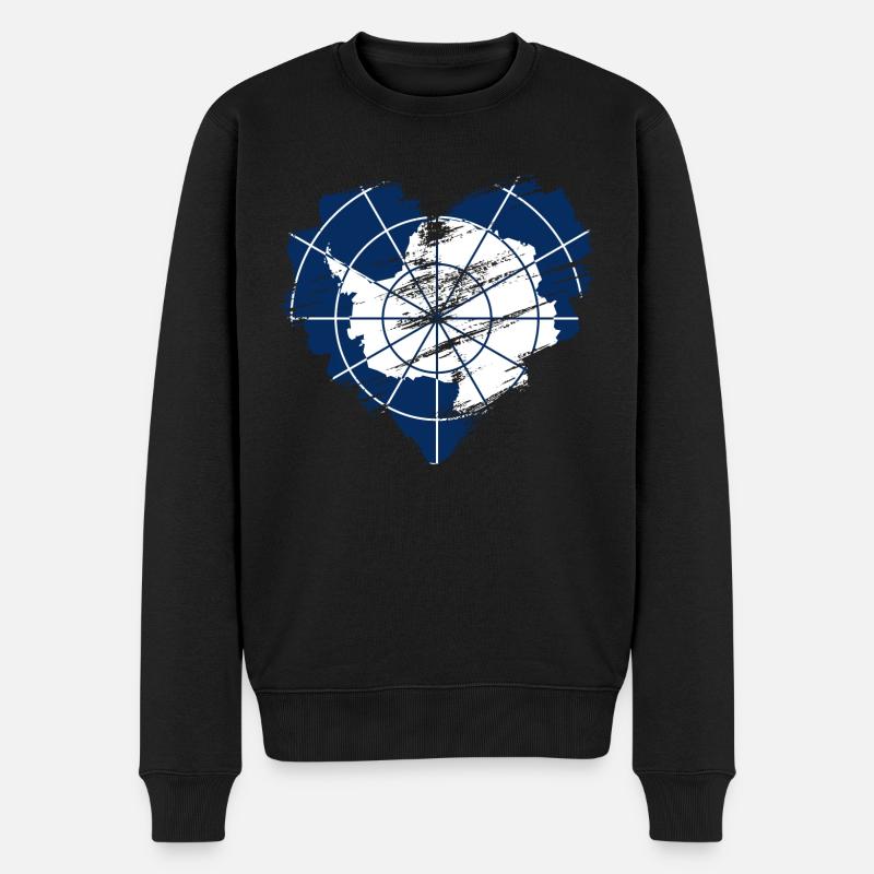 Antarktis - Männer Premium Bio Pullover - Schwarz