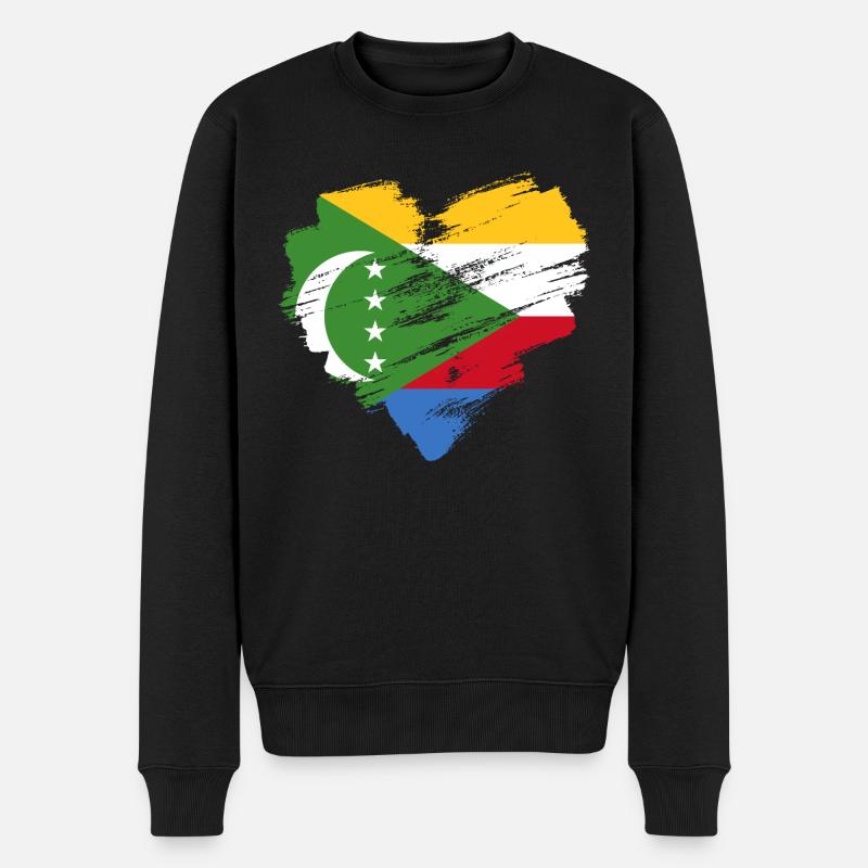 Komoren - Männer Premium Bio Pullover - Schwarz