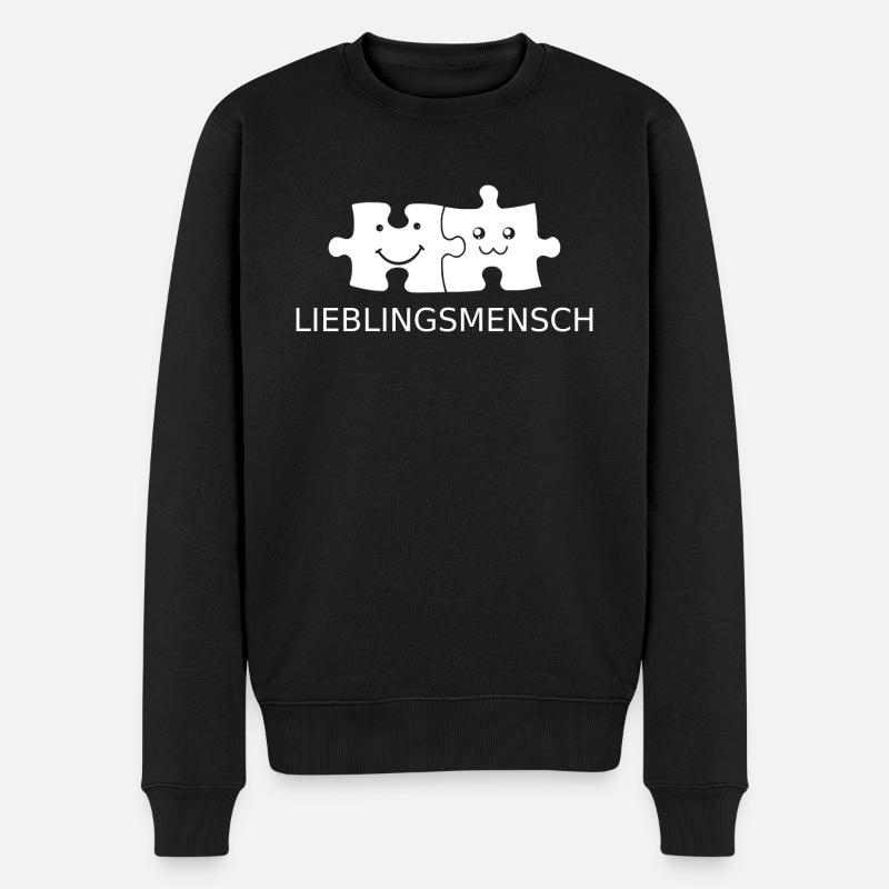 Lieblingsmensch Geschenkidee - Männer Premium Bio Pullover - Schwarz