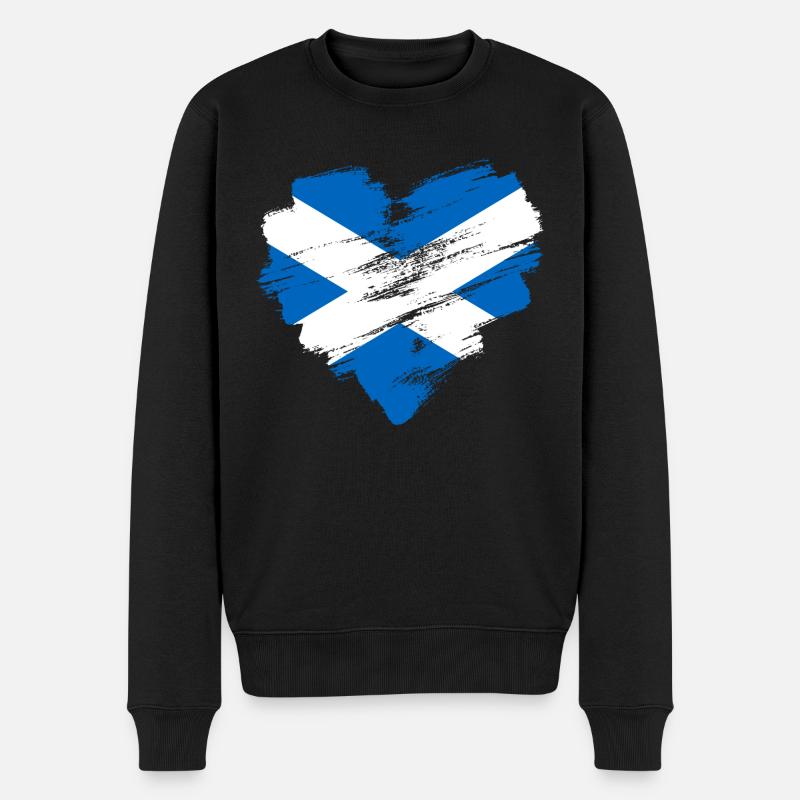 Schottland - Männer Premium Bio Pullover - Schwarz