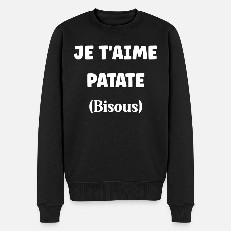 je t'aime patate - Pull Premium bio Homme - noir