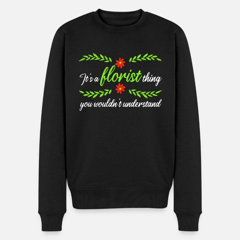Fleuriste Fleurs Fleurs Fleuriste - Pull Premium bio Homme - noir
