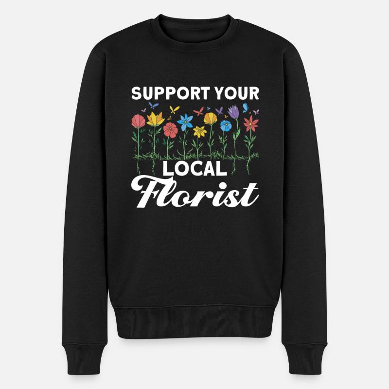 Florist Floristik Blumen Blumenladen Florist - Männer Premium Bio Pullover - Schwarz