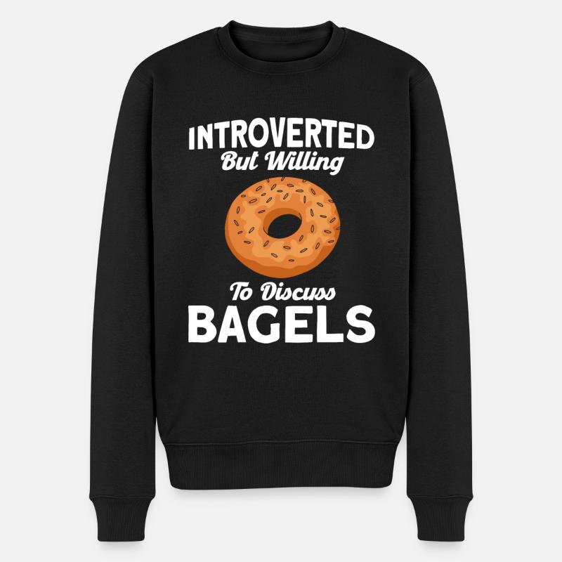 Bagel Food Gift Bagel - Pull Premium bio Homme - noir