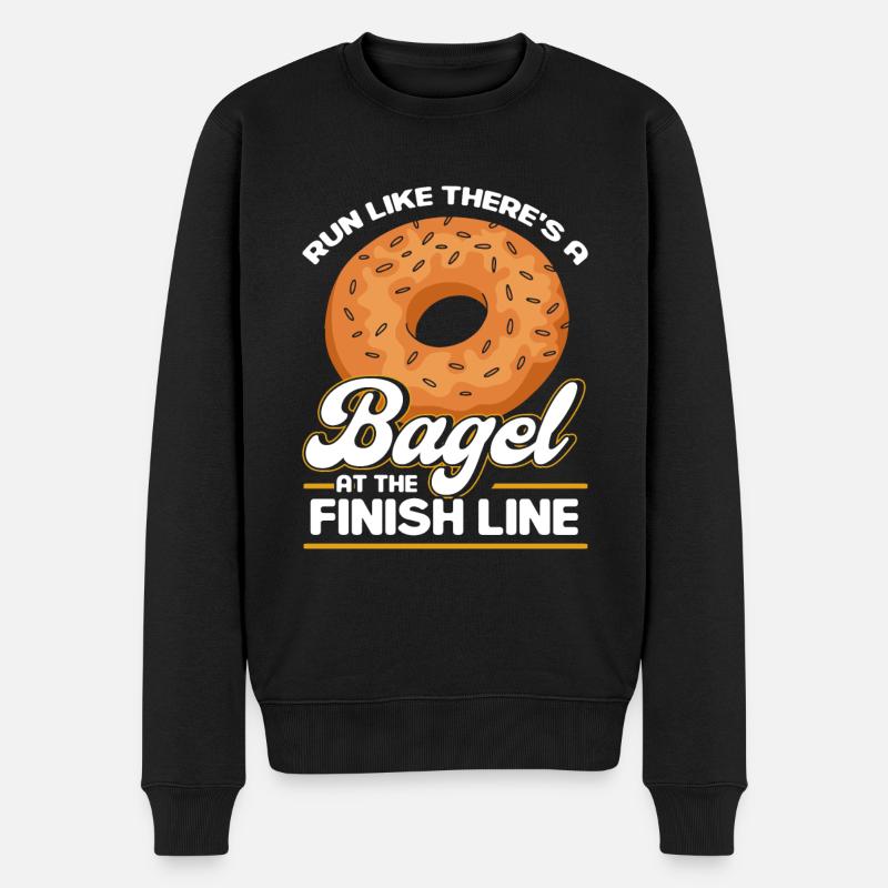 Bagel Food Gift Bagel - Pull Premium bio Homme - noir